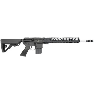 Rock River Arms 450B1562V1 LAR-15M All Terrain Hunter 450 Bushmaster 5+1 16" Stainless Barrel, Black Rec, 13" M-LOK Handgaurd, OEM Operator CAR Stock & Muzzle Brake, Hogue Rubber Grip