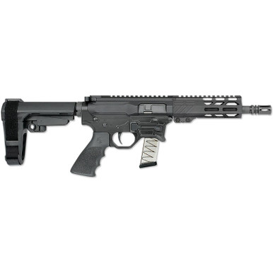 Rock River Arms BT92132 LAR-BT9G 9mm Luger 15+1 7" Black Threaded Barrel, M-LOK Handguard, Black Aluminum Picatinny Rail Receiver, Black Polymer SB Tactical SBA3 Arm Brace, Black Hogue Rubber Grip