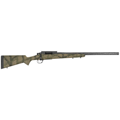 Proof Research 118450 Glacier TI 308 Win 4+1 20" Carbon Fiber Match Grade Threaded Barrel, Black Cerakote Titanium Receivern w/Picatinny Rail, Fixed PROOF Hunter TFDE Carbon Fiber Stock