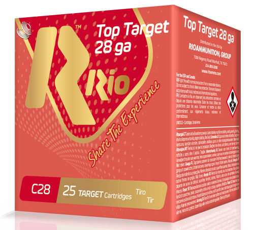 Rio Top Target Load 28 Ga, 2.75", 3/4oz, 8 Shot, 133 FPS, 25rd Box
