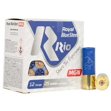 Rio Ammunition RBSM325 Royal BlueSteel 12Gauge 3" 1 1/8oz 5Shot 25 Per Box/10 Case
