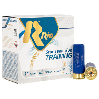 Rio Ammunition STT3275 Star Team EVO Training 12Gauge 2.75" 1 1/8oz 7.5Shot 25 Per Box/10 Case