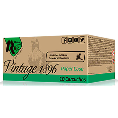 Rio Ammunition VP36FHV8 Vintage 1896 Paper Flyer 12Gauge 2.75" 8Shot 10 Per Box/25 Case