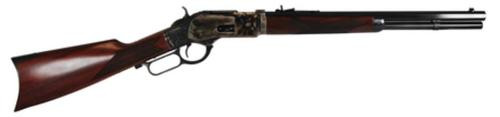 Cimarron 1873, Saddle , Lever Action, 45 Long Colt, 18" Octagon Barrel, Case Hardened Finish, Blued Barrel, Walnut Stock, 10 Rounds