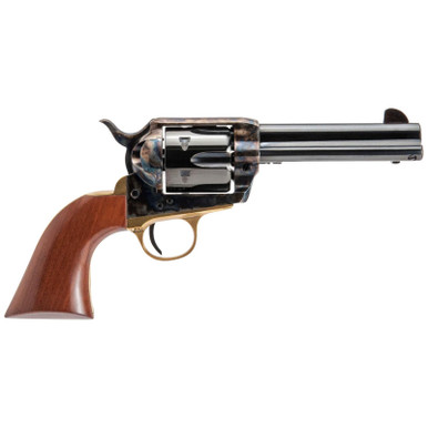 Cimarron PPP9MM Pistolero 9mm Luger 6 Shot, 4.75" Blued Barrel & Cylinder, Color Case Hardened Frame, Walnut Grip