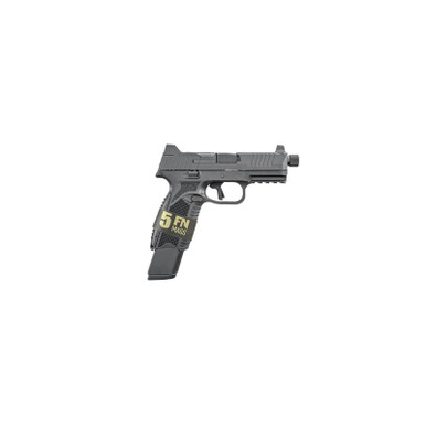 FN 66101650 509T Bundle Full Size Frame 9mm Luger 10+1 4.50" Black Steel Threaded Barrel, Black Optic Ready/Serrated Stainless Steel Slide, Black Polymer Frame w/Picatinny Rail 5 Magazines/Case