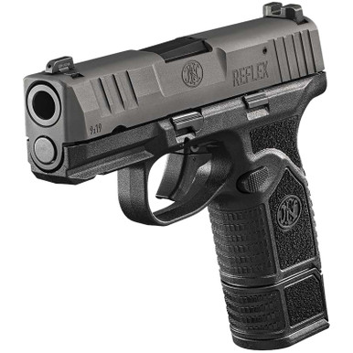 FN 66101420 Reflex 9mm Luger 10+1 3.30" Micro-Compact Frame Black PVD Serrated Steel Slide w/Picatinny Rail Stippled Grip Ambidextrous