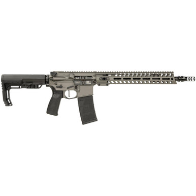Patriot Ordnance Factory 02046 Minuteman 5.56x45mm 30+1 13.75" Black Steel Threaded Barrel, Tungsten Cerakote Receiver, 13" Renegade Rail Handguard