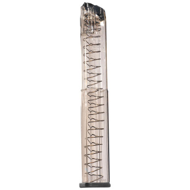 ETS Group SMKGLK1840 Pistol Mags 40rd Extended 9mm Luger Compatible w/ Glock 17/19/26/45/18/19X/34 Smoke Polymer