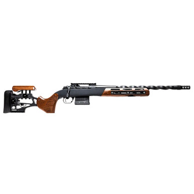 Iota Outdoors RF030L472210F99 Venatic Max 25 Creedmoor 5+1 22" Nano Flat Black Fluted Threaded Barrel, Black DLC Aluminum Receiver w/Picatinny Rail, Woox Furiosa Aluminum/Wood Stock, Right Hand