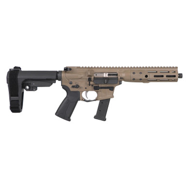 LWRC ICP9CK8SBA3 IC-9 9mm Luger 8.50" 33+1 Black Nitride Threaded Barrel, Flat Dark Earth Anodized Aluminum Picatinny Rail Receiver, SB Tactical SBA3 Brace, LWRC Ultra Combat Grip, Ambidextrous