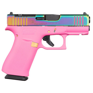 Glock 43X MOS 9mm 3.4" Barrel 10+1 Round Pink / Rainbox Optic Ready