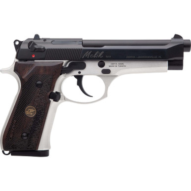 Derya Firearms MELIK9TTTR Melik 9mm Luger 17+1 4.90" Black Melonite Steel Barrel, Black Melonite Serrated Steel Slide, Silver Anodized Aluminum Frame, Dark Walnut Grip
