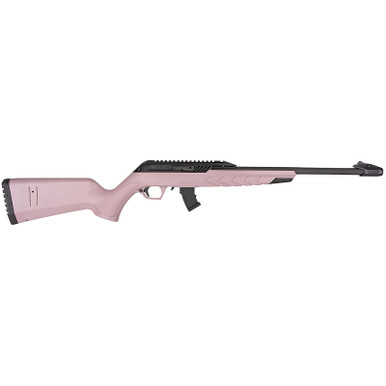 Derya Firearms TM22.STAN.PINK.18 TM22 Standard Full Size 22 LR 10+1 18" Black Target Barrel, Black Anodized Aluminum Receiver w/Picatinny Rail, Pink Adjustable Polymer Stock