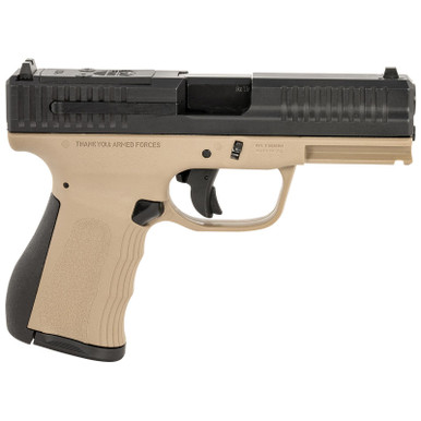 FMK FMKG49DE G3 9mm Luger 14+1 4" Stainless Steel Barrel, Black Optic Cut/Serrated Carbon Steel Slide Flat Dark Earth Polymer Frame w/Picatinny Rail, Black Backstrap Grip