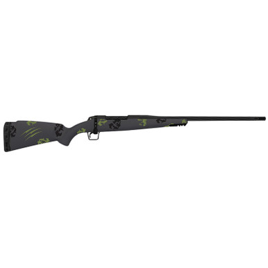 Fierce Firearms TWROG270WIN24BF Twisted Rogue 270 Win 24" Armour Lube Black Steel Threaded Barrel, Drilled & Tapped Steel Receiver, LR Negative Comb Forest Camo Carbon Fiber Stock
