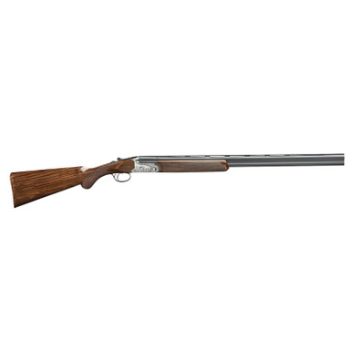 Rizzini USA 2203-1228 Aurum EVO 12 Gauge Break Open 3" 2rd 28" Black Over/Under Vent Rib Barrel, Coin Anodized Receiver Engraved w/Game Scene, Fixed Turkish Walnut Stock w/Prince of Whales Grip