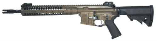 LWRC Improved Carbine SPR Platform 5.56/223 14.7" Helical Fluted Barrel, Permanent Flash Hider (16" Total) Patriot Brown 30 Rd Mag