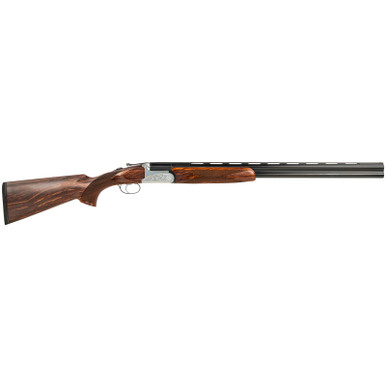 Fausti Usa, Inc 15203 Caledon 20 Gauge 3" 2rd 26" Blued Barrel, Engraved Stainless Rec, Wood Laser Grain Stock, Metallic Bead Sight