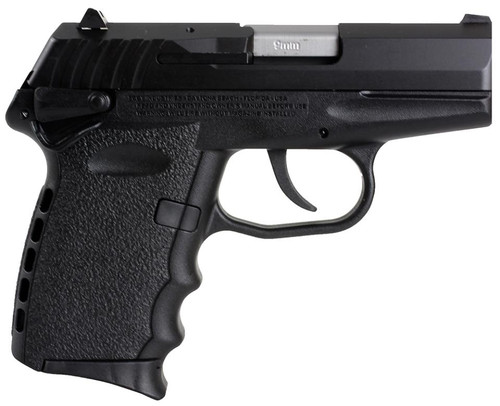 SCCY CPX-1, Double Action Only, Semi-automatic, Polymer Frame Pistol, Compact, 9mm, 3.1" Barrel, Black, 3 Dot Sights, Manual Thumb Safety, 10 Rounds, 2 Magazines