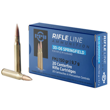 PPU PP3006G Standard Rifle 30-06Springfield 150gr Full Metal Jacket 20 Per Box/10 Case