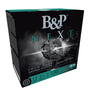 B&P Ammunition 12B1NX8 Next 12Gauge 2.75" 1oz 8Shot 25 Per Box/10 Case