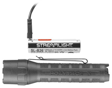 Streamlight PolyTac X USB 600 Lumen Multi-Fuel Flashlight - Black - 88610