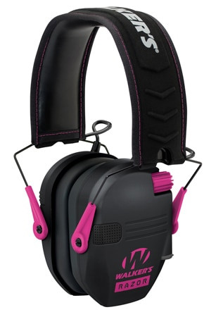 Walkers Game Ear Razor Slim Shooter Folding Earmuff 23 dB Black/Pink