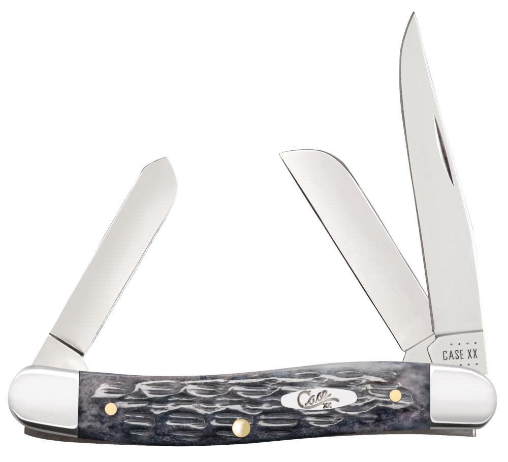 Case Pocket Worn Crandall Jig Gray Bone Medium Stockman Pocket Knife (58413)