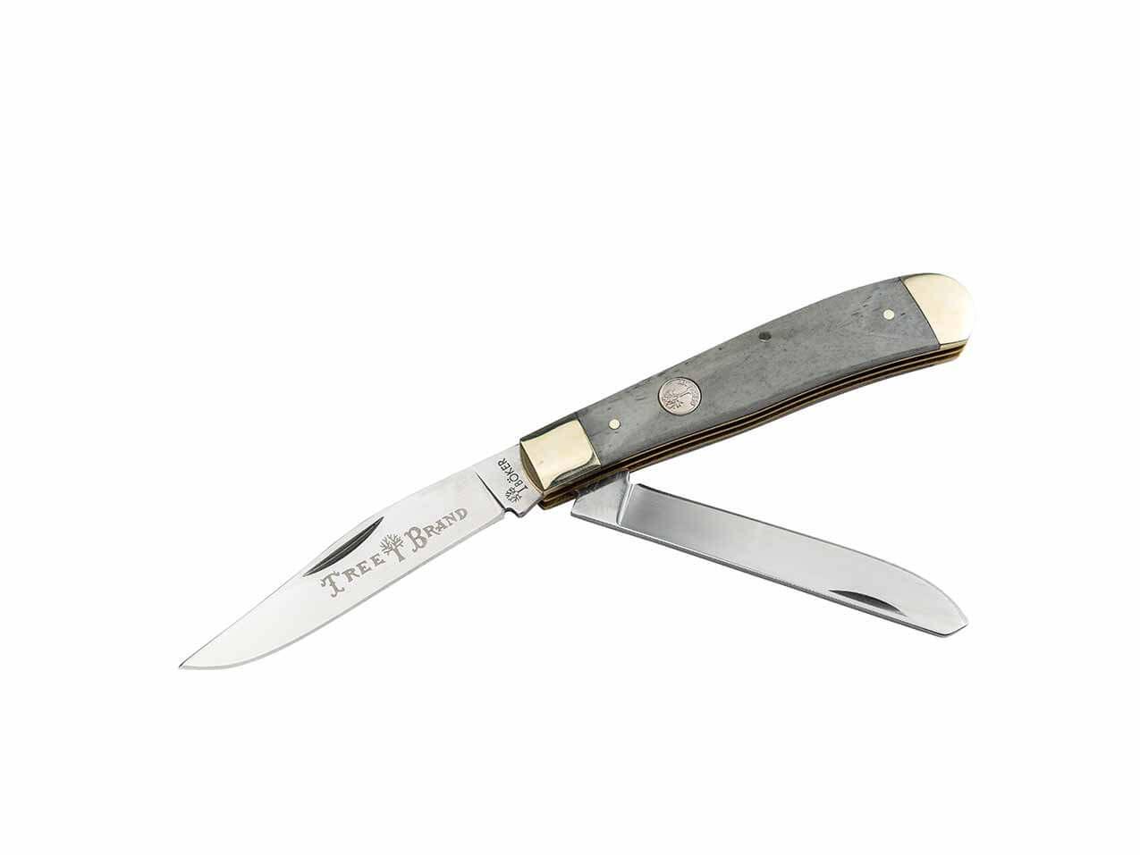 Boker Treebrand Trapper Folding Knife, Smooth Grey (110827)