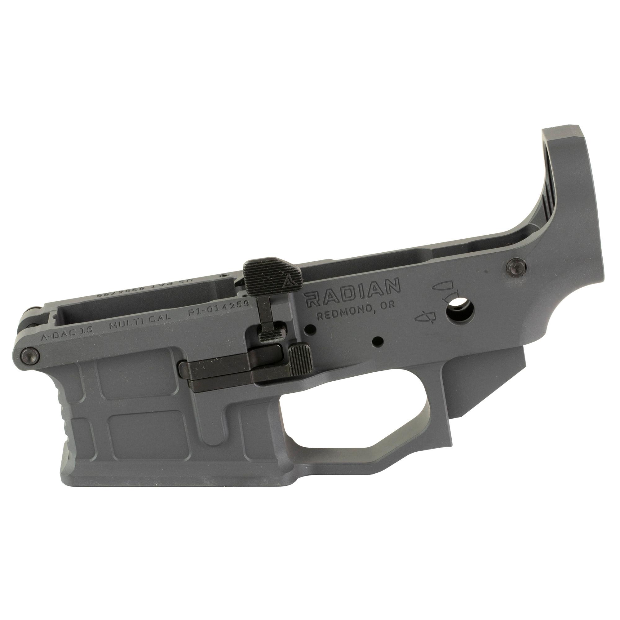 Radian Weapons A-DAC 15 Lower Receiver R0388, Radian Gray Finish, Fully Ambi Controls, Talon 45/90 Safety