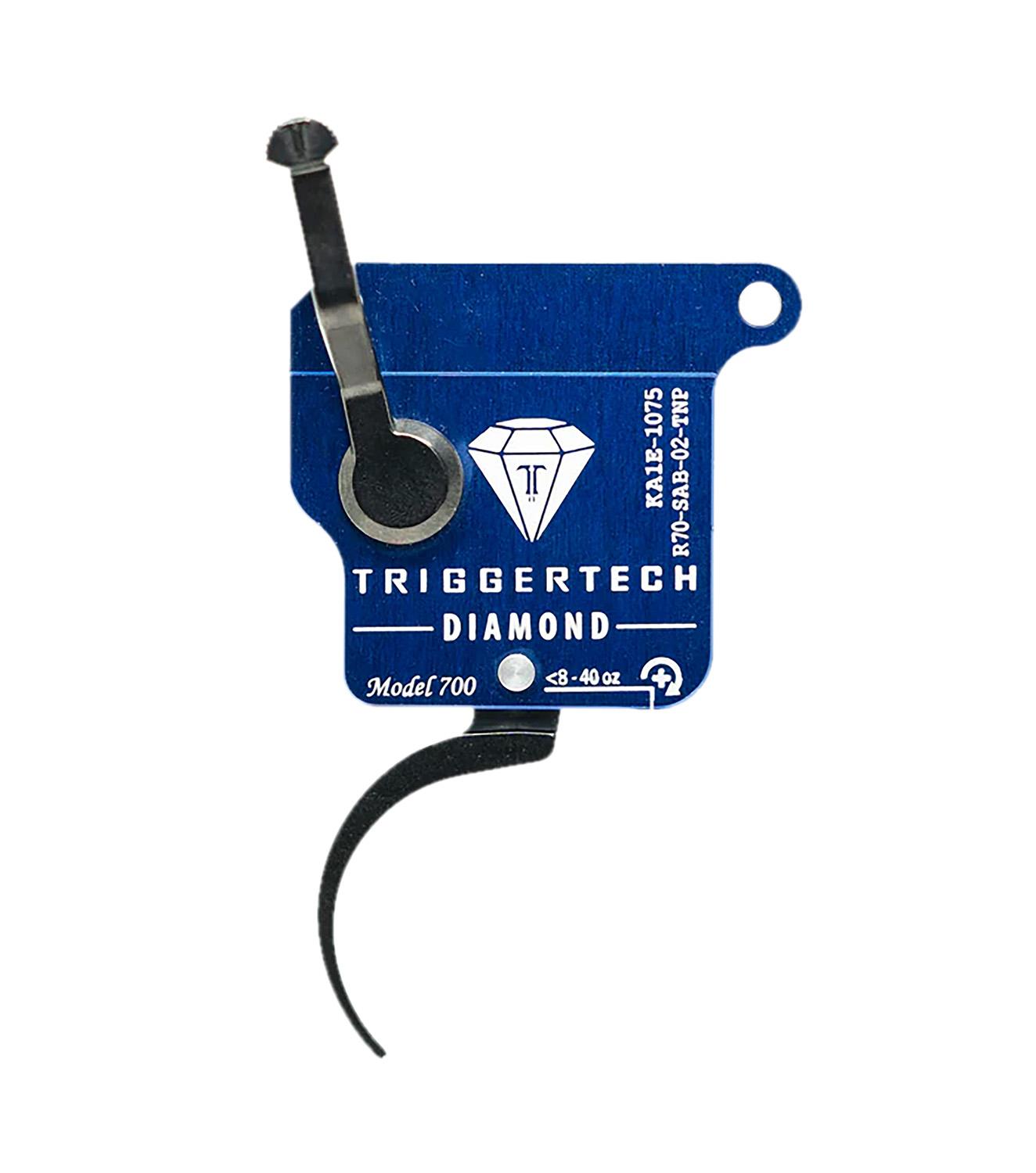 TriggerTech Diamond Trigger for Remington 700 Right Hand, 8-40 oz, Curved (R70SAB02TNP)