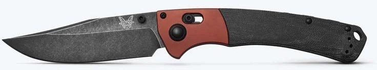 Benchmade Crooked River AXIS Folding Knife w/Black Plain-Edge CPM-MagnaCut Clip Point Blade, Black Micarta Handle (15080BK-04)