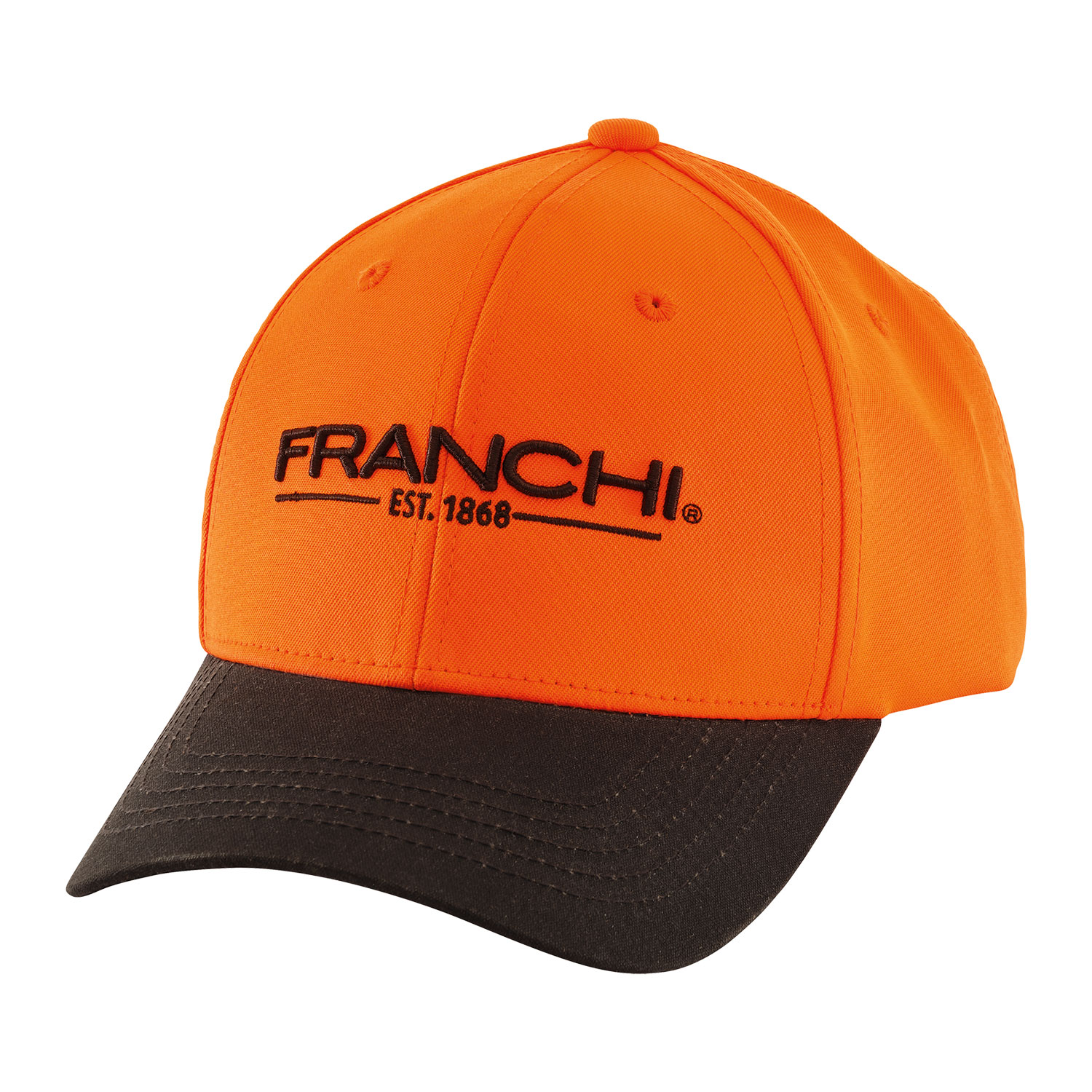Franchi Logo Hat, Blaze Orange w/ Brown Brim