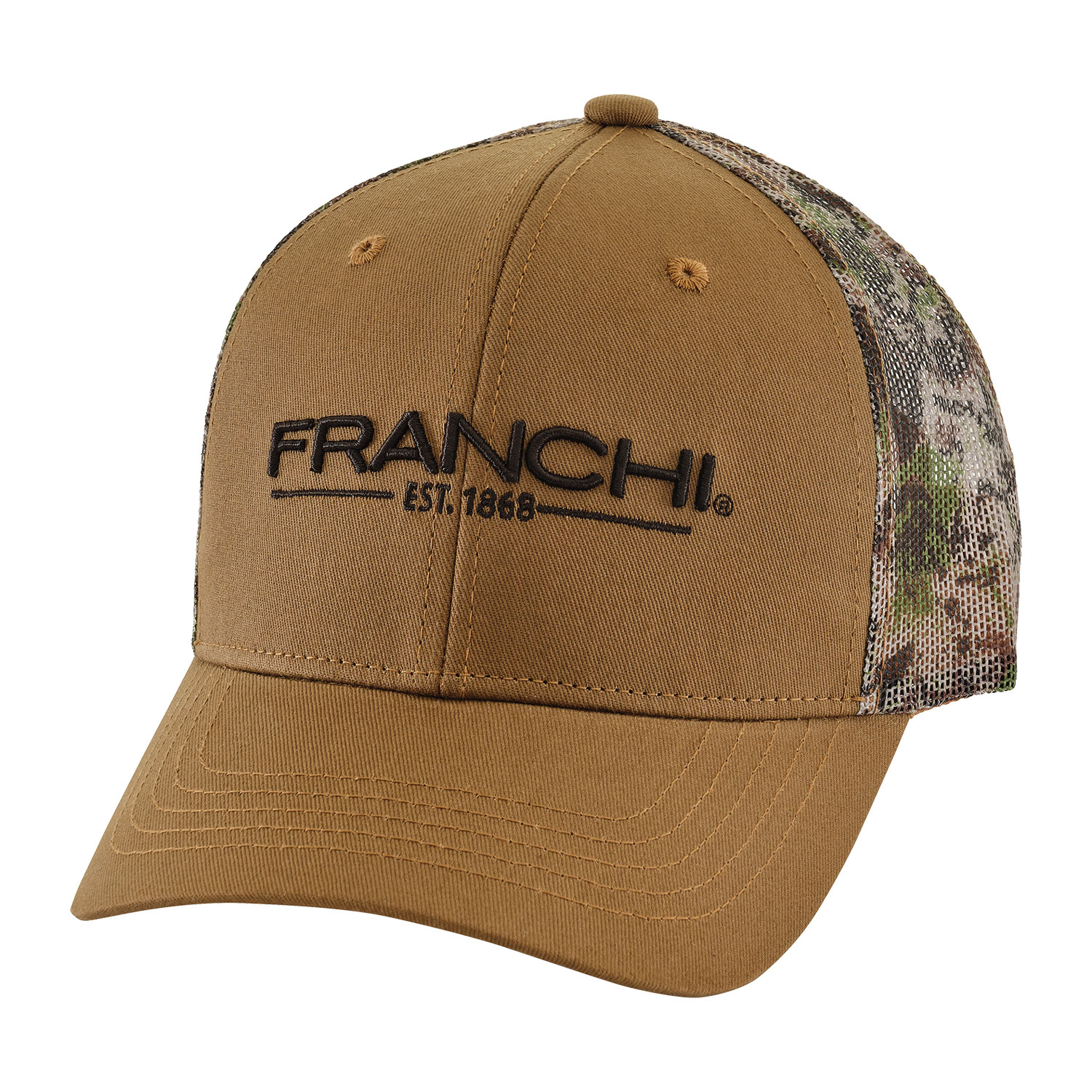 Franchi Logo Hat, Bronze w/ Verdant Camo Mesh