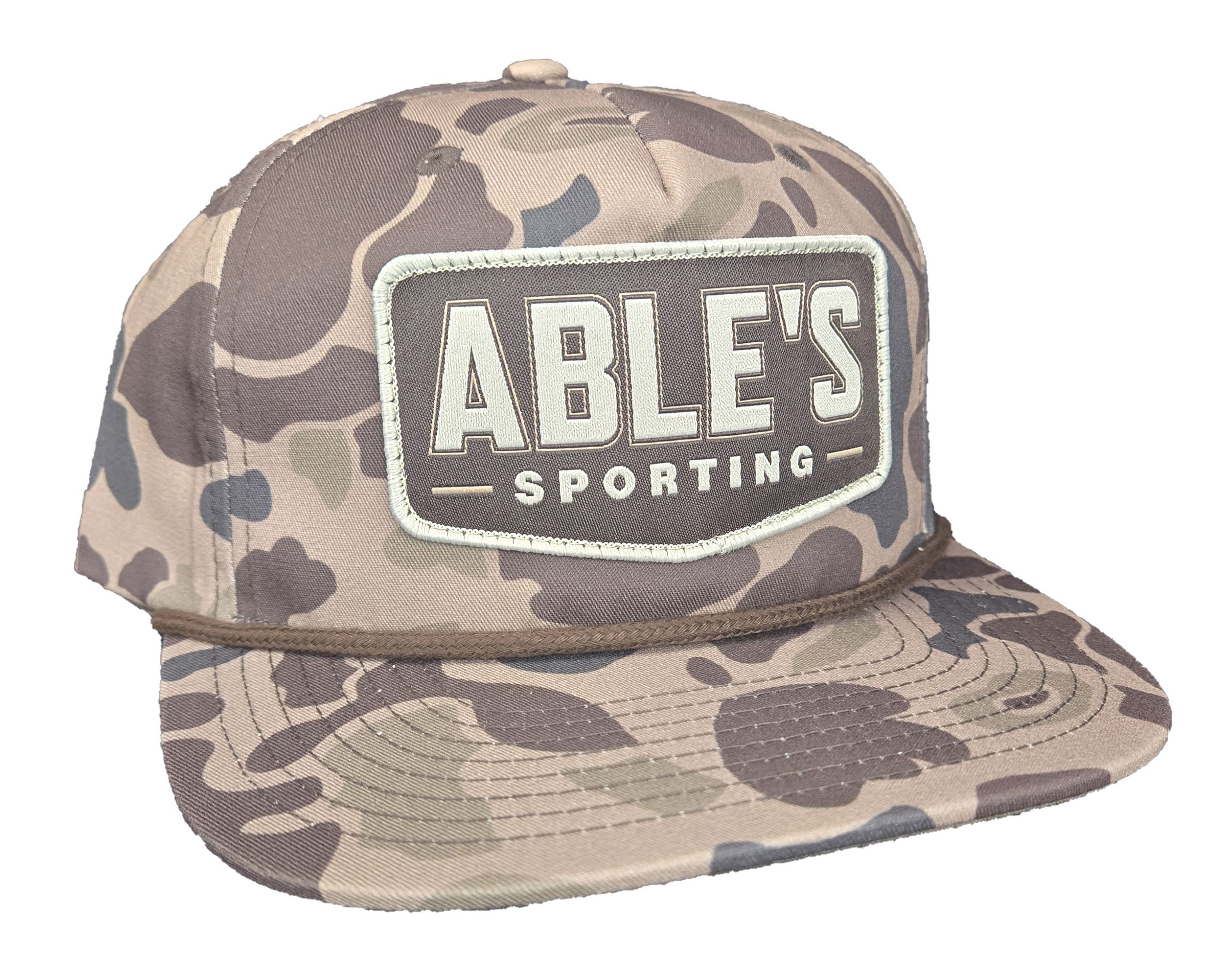 Able's Cap, Richrdson Bark Duck Camo w/ Brown Rope (AC016)
