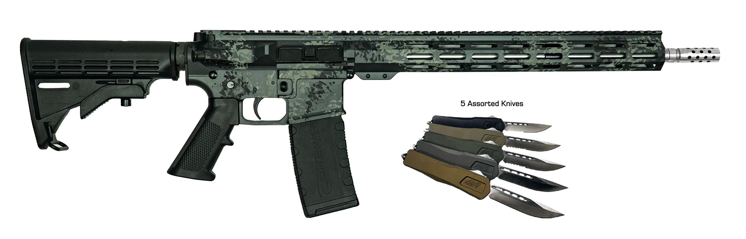 Great Lakes GL15 Bundle Rifle GL15LGRYRIFLEBUNDLE, 223 Wylde, 16", Telescoping Buttstock Stock, 30 Rds