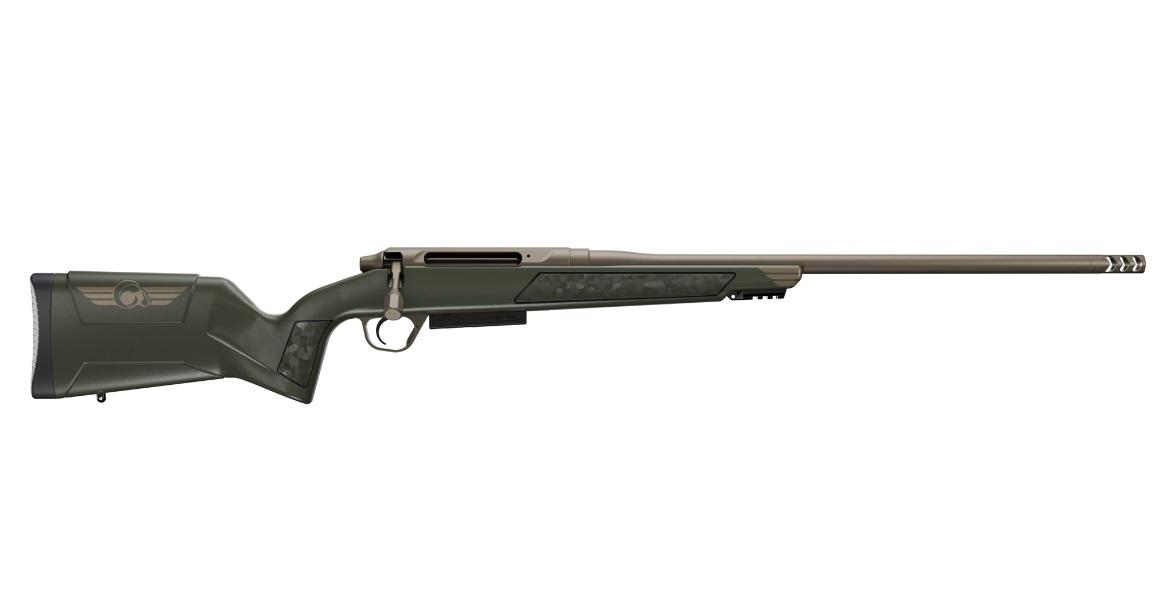 Christensen Evoke Rifle 801-15048-00, 450 Bushmaster, 20", Synthetic Green with Bronze Logo Stock, 3 Rds