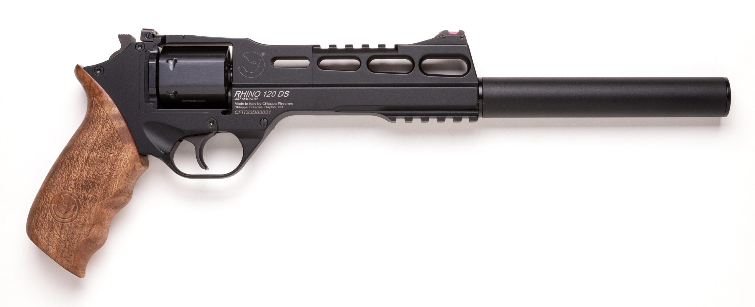 Chiappa Rhino 120DS Revolver 340.338, 357 Magnum | 38 Special, 12in, Wood Grips, 6 Rds