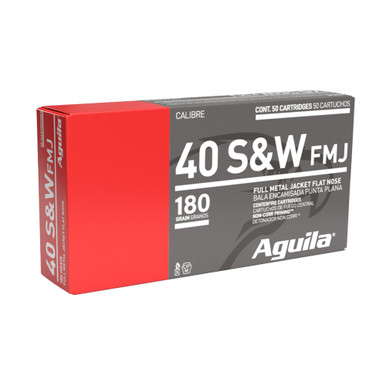 Aguila Ammo 40 S&W 180 Grain Full Metal Jacket - 50 Round Box