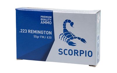 STV Technology Scorpio Ammo S223055F, 223 Remington, 55 Grain, Full Metal Jacket, 20 Round Box