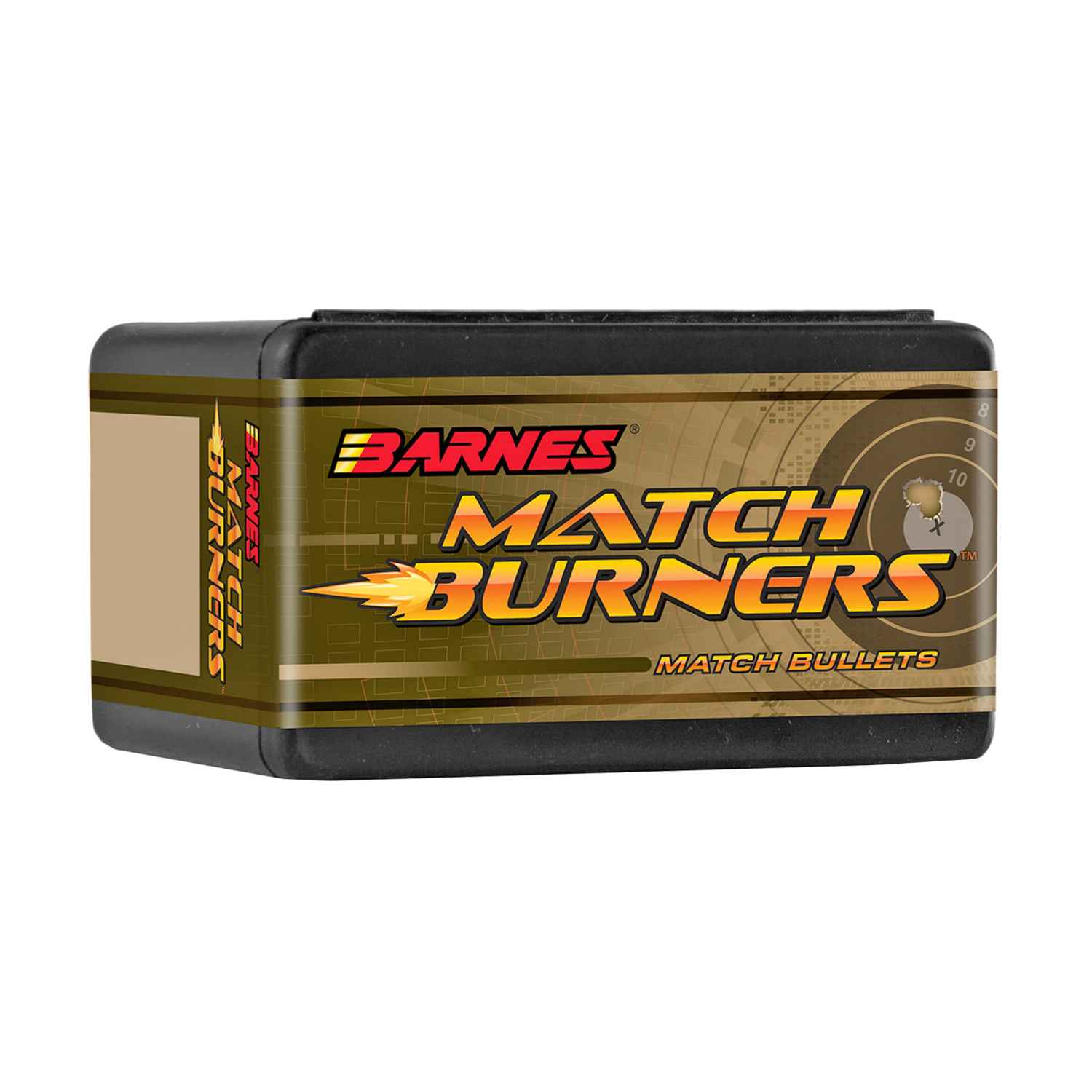 BARNES MATCH BURNER, .243 DIAMETER, 6MM/243 WINCHESTER, 112 GRAIN, MATCH BURNER BOAT TAIL, 100 COUNT