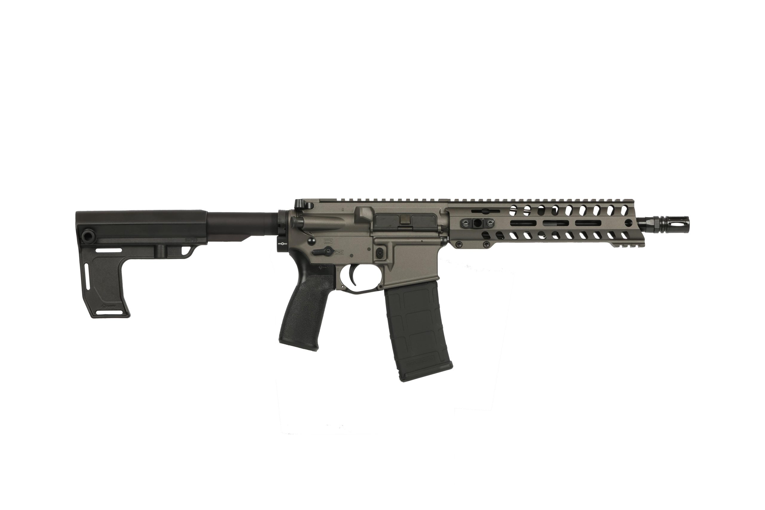 Patriot Ordnance Factory P-15 Base Pistol 02173, 223 Rem, 10.5in, MFT Blade Stabilizer Brace Grips, 30 Rds