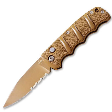 Boker Plus Kalashnikov Auto 3.25" D2 Desert Blade Desert Aluminum Partially Serrated - 01BP0155