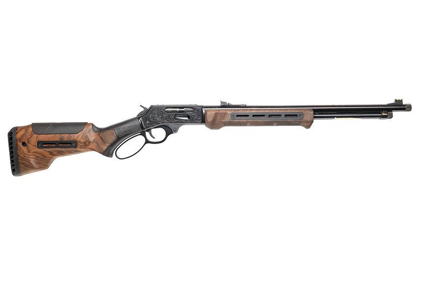 Custom & Collectable Henry X Sentinel Lever Action Rifle CNCSENTINEL3030, 30-30 Win, 21", Grade 4 Walnut Woox Bravado Stock, Engraved, Threaded Barrel, 5+1