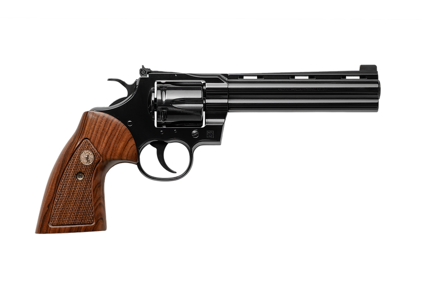 Colt Boa Revolver BOA-BP6WBB, 357 Magnum, 6", Santos Rosewood Grips, Polished Blue Finish, Brass Bead Front Sight, 6 Rds