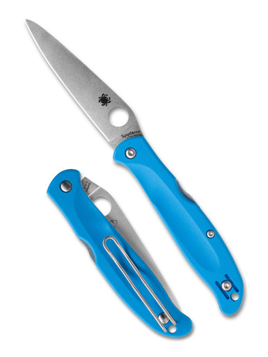 Spyderco Charisma Lockback Folding Knife 2.98" CTS-BD1N Blue FRN Handle - C259PBL
