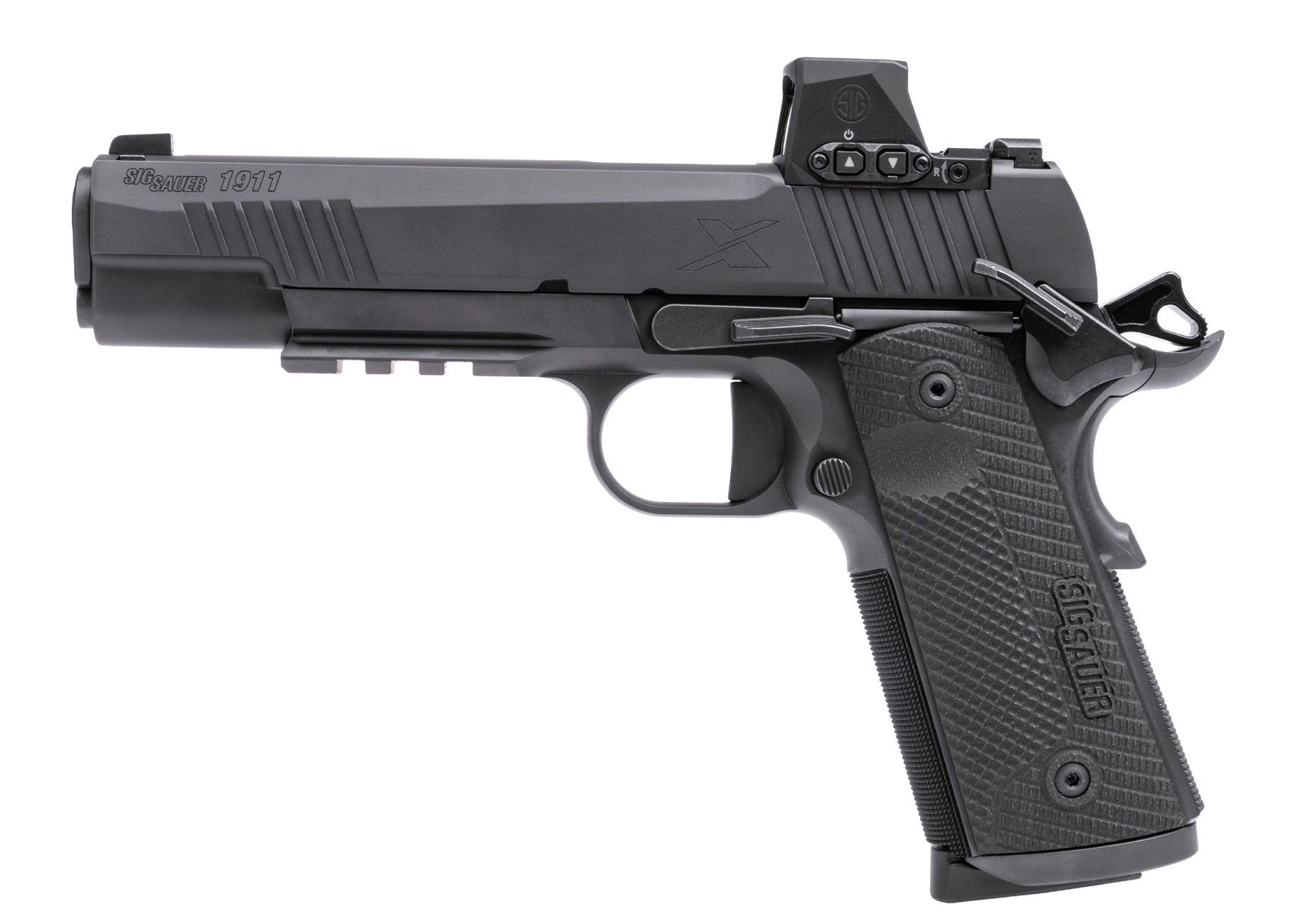 Sig Sauer 1911 X Series Pistol W1911XR-45-BXR3-RXX, 45 ACP, 5.0in, G10 Grip Panels, 8 Rds