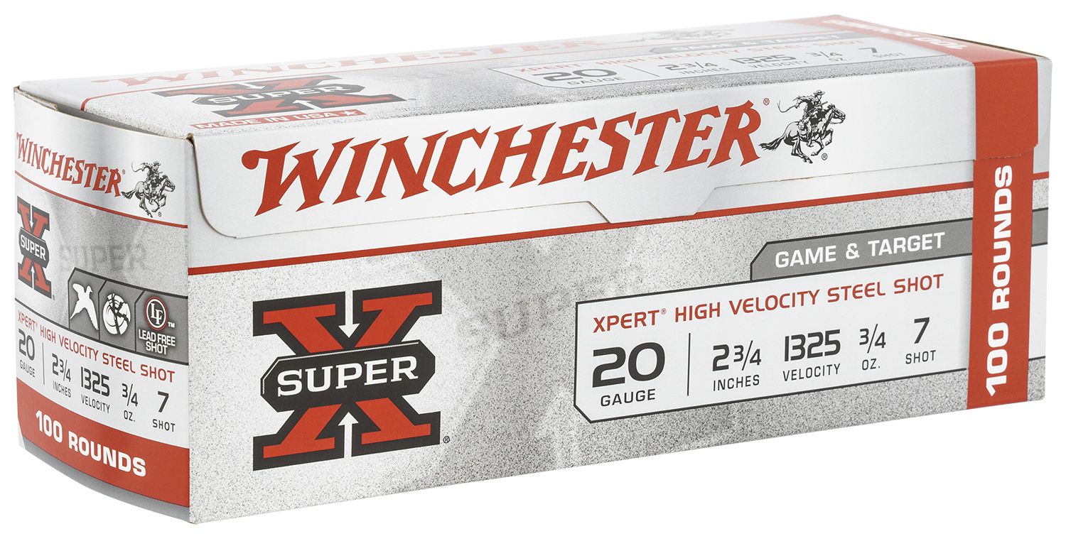 Winchester Ammo Super X Xpert WE20GTVP7, 20 Gauge, 2-3/4", 3/4 oz, 1325fps, 7 Shot, 100 Rd/bx