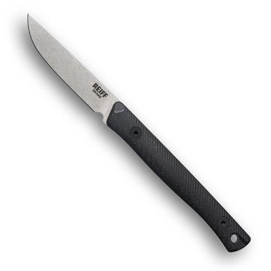 Reiff Knives Drake Fixed Blade Knife 3.0" CPM MagnaCut Black Canvas Micarta Handle - DK319BCMBLKA